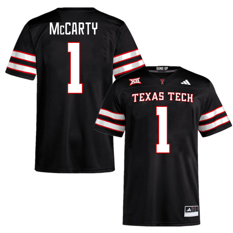 #1 A.J. McCarty Texas Tech Red Raiders Jerseys College Football Uniforms Stitched-Black #1 A.J. McCarty Texas Tech Red Raiders Jerseys College Football Uniforms Stitched-Black